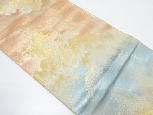 アンティーク　霞に樹木模様織り出し袋帯（材料）